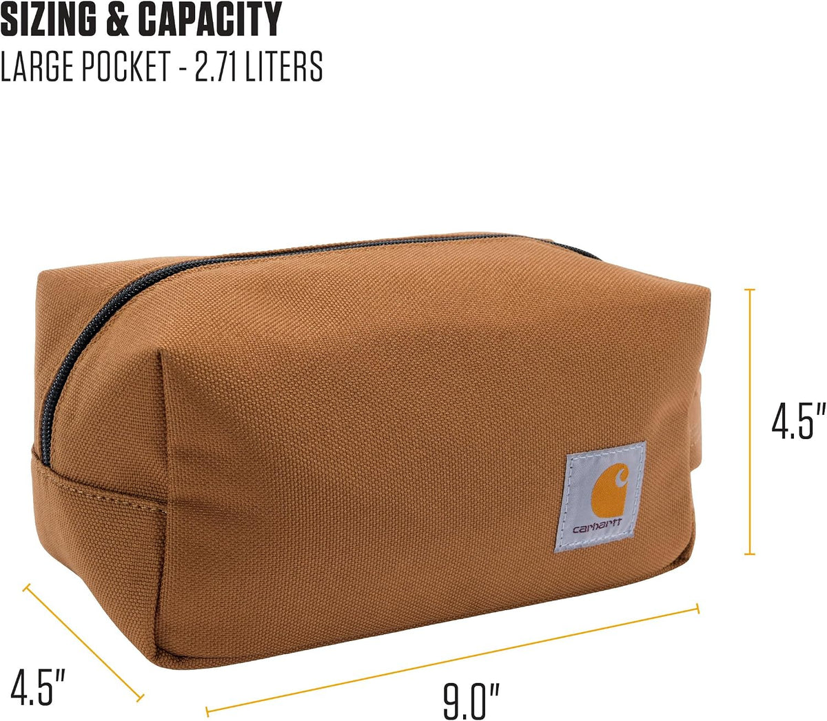 Carhartt Legacy Travel Kit – Water-Repellent Toiletry Bag, Carhartt Brown